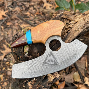 Hache à pizza DIY en gros avec manche en bois et lame en acier inoxydable - Vente directe d'usine sous marque privée - Product Image 2
