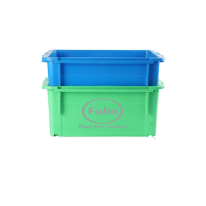 <b>Stackable</b> Rectangular Eco-Friendly Plastic <b>Storage</b> Bin Green Blue PP 4mm Thickness Silk Screen Printing Household <b>Container</b> - Product Image 6