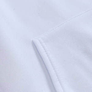 เสื้อฮู้ดสีขาวแบบยูนิเซ็กซ์ ผ้าฝ้าย 100% เฟรนช์เทอร์รี่ ทรงโอเวอร์ไซส์ สไตล์ลำลอง มีกระเป๋า เหมาะสำหรับใส่ในฤดูใบไม้ร่วง - Product Image 4