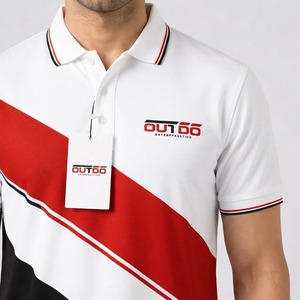 OUTDO Men's <b>White</b> Red Black <b>Cricket</b> Uniform With Diagonal Stripe Design Breathable Polyester Sportswear <b>Cricket</b> Uniform - Product Image 4