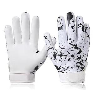 Gants de football américain respirants de style actuel, sublimation, haute qualité, poignées professionnelles antidérapantes, doigts entièrement couverts - Product Image 2