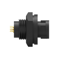 Connecteur industriel étanche IP67, type à souder, boîtier en nylon, contact en laiton 5 broches, verrouillage arrière mâle, 2A 250V, 10M Ohm max.