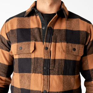 <b>Men's</b> Plaid <b>Flannel</b> Shirt <b>Jacket</b> Regular Fit Turn-down Collar Long Sleeve Casual Autumn Cotton Outerwear - Product Image 3