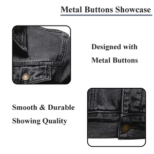 High Quality Mens Denim Jacket Classic Style Cotton Fabric Long Sleeve Outerwear Casual Jean Coat Fashion Apparel for Men - Product Image 5