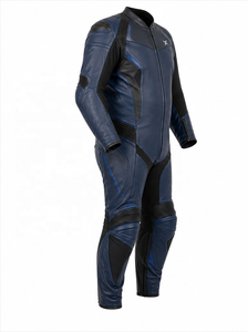 Combinaison de moto en cuir grande taille |   Bleu Brun |   Fabricant OEM ODM |   Qualité de conception haut de gamme |   Vêtements de course |   Sports - Product Image 2