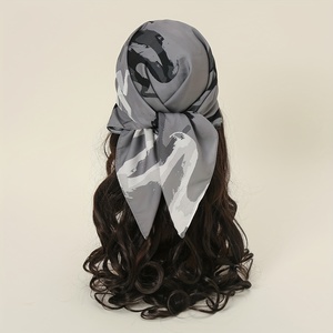 Nouveaux bandanas en soie fine, écharpes et châles traditionnels pour la saison hivernale, couvre-visage, couvre-tête, en satin de soie, imprimés sur mesure, carrés - Product Image 2