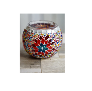Colorful Modern Handmade Eco-Friendly Glass <b>Mosaic</b> Tealight Holder Multiple Sizes Multi-Candle Holder for Home Decoration for - Product Image 3