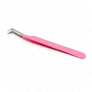 Pink Powder Coated Eyelash Tweezers Set Stainless Steel Professional Lash <b>Tools</b> for Russian Volume Extensions - Product Image 5