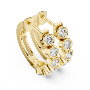 Diamant Club CVD LAB GROWN 18K OR Bijoux Femmes Nouvelle Mode Boucle D'oreille En Laiton Hoop Boucle D'oreille - Product Image 6