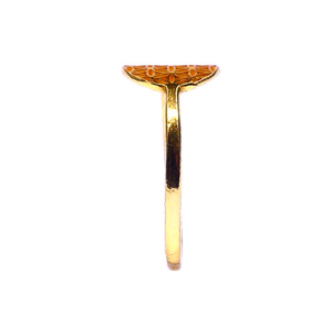 Sterling Silver 925 Gold-Plated Flower <b>Ring</b> for Engagement & Wedding Unisex - Product Image 5