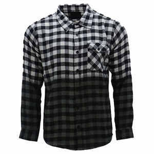 Men's Red Black Plaid Long Sleeve Casual <b>Shirt</b> Full Button Down <b>Collar</b> Flannel Woven Fabric Autumn Style - Product Image 2