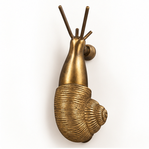Battant de porte décoratif vintage en forme de coquille d'escargot, doré antique, style nautique, nouveauté, quincaillerie d'entrée - Product Image 2