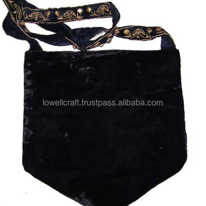 Elegant Embroidery Beaded Ethnic Bridal <b>Purse</b> for Girls Velvet Crossbody Party Bag with Stunning Peacock Design Handcrafted - Product Image 2