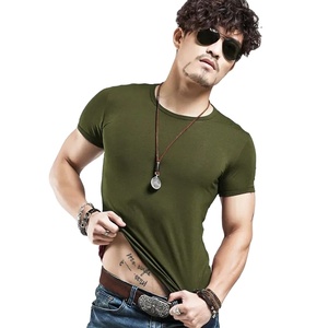 เสื้อยืดแขนสั้นผู้ชาย, 2025ผ้าคอตตอนเสื้อผ้าผู้ชายสีพื้นบางสำหรับฤดูร้อน - Product Image 1