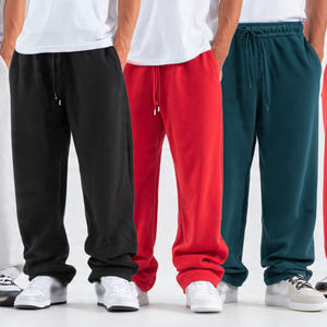 Pantalon de jogging évasé décontracté pour homme, idéal pour l'entraînement hivernal, avec taille élastique et cordon de serrage, coupe ample, écologique et épais - Product Image 6