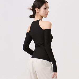 Camiseta Deportiva de Manga Corta para Mujer, de Secado Rápido, Elástica, para Yoga, Fitness, Gimnasio, Entrenamiento, Ropa Deportiva - Product Image 5