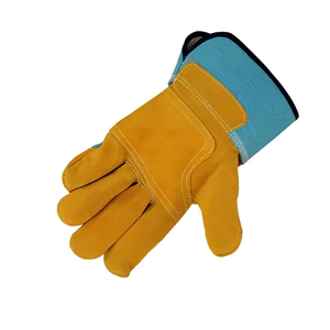 Gants de sécurité en cuir industriels OEM ODM avec coutures renforcées, gants de travail en cuir, prix de gros d'usine - Product Image 4