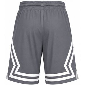 Men Customized Gray Basketball <b>Shorts</b> with <b>White</b> Geometric Side Panels Breathable Mesh Athletic Training <b>Gym</b> Sports <b>Shorts</b> - Product Image 2