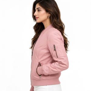2026 <b>Women</b> Bomber Jackets <b>Windbreaker</b> Breathable Custom Logo Design Plus Sized <b>Women</b> Bomber Jacket OEM Service Best Selling - Product Image 2