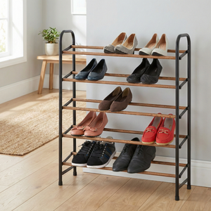 ขายอีเบย์ขายส่งไต้หวันจัดเก็บเฟอร์นิเจอร์ในครัวเรือนผู้ผลิต5ชั้นไม้ข้าวเก็บรองเท้าขายส่ง - Product Image 1