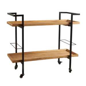 Carrito de Cocina Multifuncional con Superficie de Madera y Cajón de Almacenamiento, Soporte Rodante de 3 Niveles para Microondas, Carrito de Almacenamiento Utilitario - Product Image 2