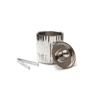 Seau à glace en acier inoxydable pour champagne, boissons, vin et bière, avec pince, pour bar à domicile et fêtes, logo personnalisé - Product Image 1