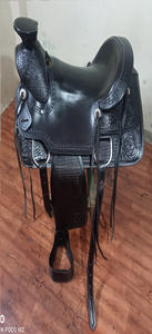 Selle de cheval occidentale en cuir pur Western Roping Ranch siège chaud selle de Wade pour chevaux course professionnelle élevage course de cheval - Product Image 6