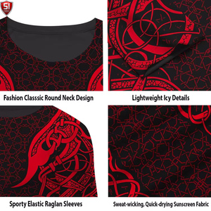 Unisex <b>Long</b> <b>Sleeve</b> <b>Compression</b> <b>Shirt</b> Crew Neck Sublimation Printed Quick Dry Breathable Full <b>Sleeve</b> Sports Body - Product Image 5