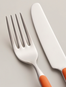Elegant Orange Handle Stainless Steel <b>Cutlery</b> <b>Set</b> Durable Kitchen Flatware For Home Dining Handcrafted For Weddings - Product Image 2
