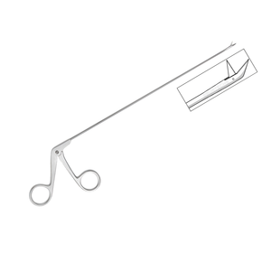 Tijeras Microquirúrgicas Manuales para Laringe, Curvadas hacia Arriba |   2 mm |   Longitud de Trabajo de 9 Pulgadas |   Instrumento ENT Modelo Estándar - Product Image 1