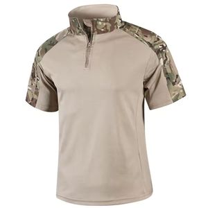 Camiseta Polo de Camuflaje para Hombre, Manga Corta, Cuello Alto, Táctica, Ligera, Deportiva, Absorbente de Humedad, para Senderismo - Product Image 6