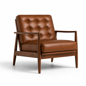Modern Style Accent Chair Genuine Leather Single <b>Sofa</b> Premium Comfort for Living Room Villa Hotel Office Wholesale - Product Image 1
