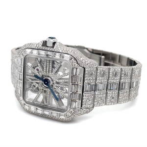 Reloj de Diamantes Cultivados en Laboratorio Personalizado de Alta Calidad Estilo Hip Hop para Hombre, Reloj de Diamantes VVS para Regalo - Product Image 1