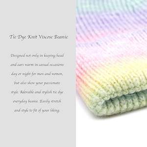 Bonnet d'hiver tricoté tie-dye personnalisé avec impression intégrale, style créateur, motif personnage 2026 - Product Image 5