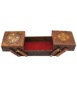 Caja de Joyería de Madera Hecha a Mano, Económica, para Anillos, Aretes, Collares y Pulseras, con un Elegante Diseño Rústico - Product Image 2