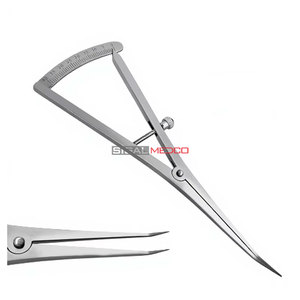 Calibre angulaire de 7 pouces pour la mesure et la cartographie osseuse, échelle de précision 0-40 mm, instrument chirurgical dentaire de qualité allemande - Product Image 5