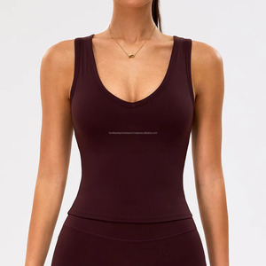 Ensemble de yoga 2 pièces pour femme, couleur unie, col carré, bretelles spaghetti, imprimé frontal, taille mi-haute, anti-transpiration, tenue de sport - Product Image 6