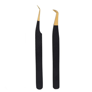 Ensemble de 4 pinces à cils en acier inoxydable de haute qualité avec logo personnalisé, pointe lisse, antistatiques, durables, pour usage en salon - Product Image 6