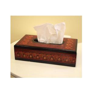 Premium Wooden Printed Tissue Box Holder For Homes Office & Car Use Chic Napkin Box Dispenser For <b>Aesthetic</b> Homedecor Accessory - Product Image 1