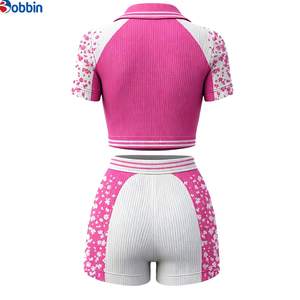 Conjuntos de Ropa de Primavera/Verano para Mujer, Diseño Personalizado, Estilo Urbano, Conjuntos Deportivos, Top de Manga Corta y Pantalones Cortos hasta la Rodilla, Última Moda en Venta - Product Image 1