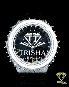 Designer Luxury Fully Iced Moissanite Diamond <b>Wristwatch</b> Crafted in 925 Sterling Silver for Men - Product Image 2