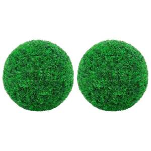Boule de buis artificielle verte mélangée de taille moyenne en polyéthylène - Product Image 1