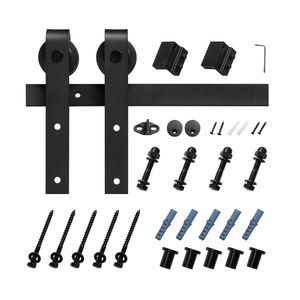 Kit Ferramenta per Porta Scorrevole da 6FT, Capacità 330 LBS, Larghezza Massima 36", Compatibile con Rulli per Porte Spesse 1 3/8" o 1 3/4" - Product Image 1