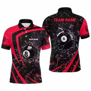 Camisetas de Billar Personalizadas para Hombre - Diseño Sólido Impreso Digitalmente 100% Poliéster Colores y Logotipos Personalizados - Product Image 6