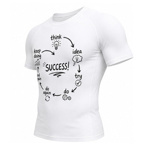 เสื้อยืดคอมเพรสชั่นผู้ชาย ขายส่ง แห้งเร็ว ยืดหยุ่น เหมาะสำหรับออกกำลังกาย ฟิตเนส กีฬา วิ่ง เทรนนิ่ง ชุดเบสเลเยอร์ รับผลิตตามแบบ OEM - Product Image 3