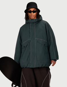Custom <b>Men</b> Dark Green Waterproof Ski Jacket Hooded Winter <b>Thermal</b> Snowboard Coat Outdoor SkiWear Snow Wear Windproof - Product Image 3