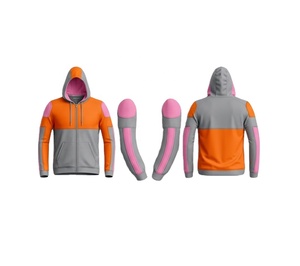 เสื้อฮู้ดดี้ผ้าฟลีซพิมพ์ลายพัฟฟ์แบบสวมใส่สบายทรงปกติ ผลิตจากผ้าฝ้าย 100% เป็นมิตรต่อสิ่งแวดล้อม ระบายอากาศได้ดี มีซิป น้ำหนัก 400 กรัม สำหรับผู้ชาย - Product Image 1