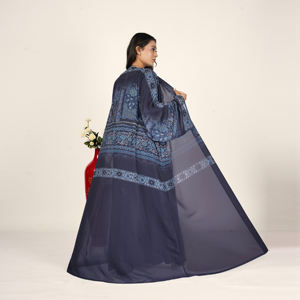 ชุดอาบายะห์แบบเรียบง่าย ไซส์พลัส ผ้าบางเบา ซ้อนชั้น ยาวคลุมเท้า แขนยาว ผ้าพลิ้วสวย เหมาะสำหรับงานอีด รอมฎอน งานสวดมนต์ และงานปาร์ตี้ต่างๆ - Product Image 4