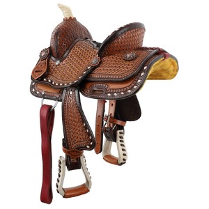Genuine Leather Western Horse Saddle 8"Tree and Nickel-Plated <b>Hardware</b> | Classic Equestrian Gear | Premium Quality - Product Image 5