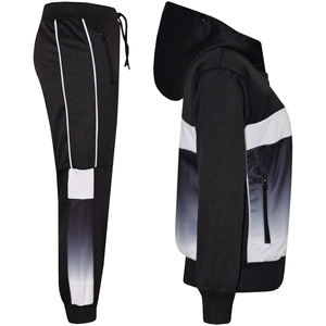 Conjunto Deportivo con Capucha para Niños y Niñas, Degradado Negro, Sudadera y Pantalones para Correr, Ropa Informal - Product Image 6